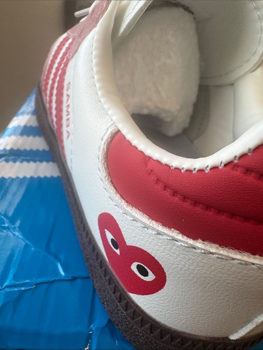 adidas Samba Women's Sneakers White and Red - Picture 9 of 11